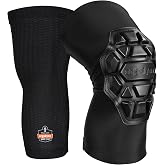 Ergodyne ProFlex 550 Padded Knee Sleeves - 3-Layer Foam Cap, Small/Medium (Pair)