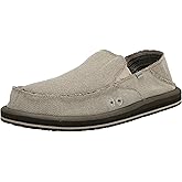 Sanuk Mens Donny Hemp 2 Tone | Mens Shoes | Slip On Shoes for Men | Men's Slip-on Loafers | Memory Foam Footbed