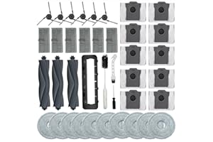 39Pcs Replacement Parts for Dreame X40 Ultra/L40 Ultra Vacuum Cleaner Accessories Kit,3 Main Brush,1 MainBrush Cover，10 Mop P