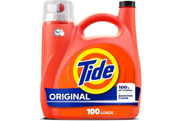 Tide Laundry Detergent Liquid, Original Scent, Works on 100% of Common Stains, Laundry Soap, Liquid Laundry Detergent, 100 Lo