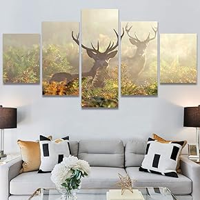 SIGNWIN 5 Panel Canvas Wall Art Modern Art...