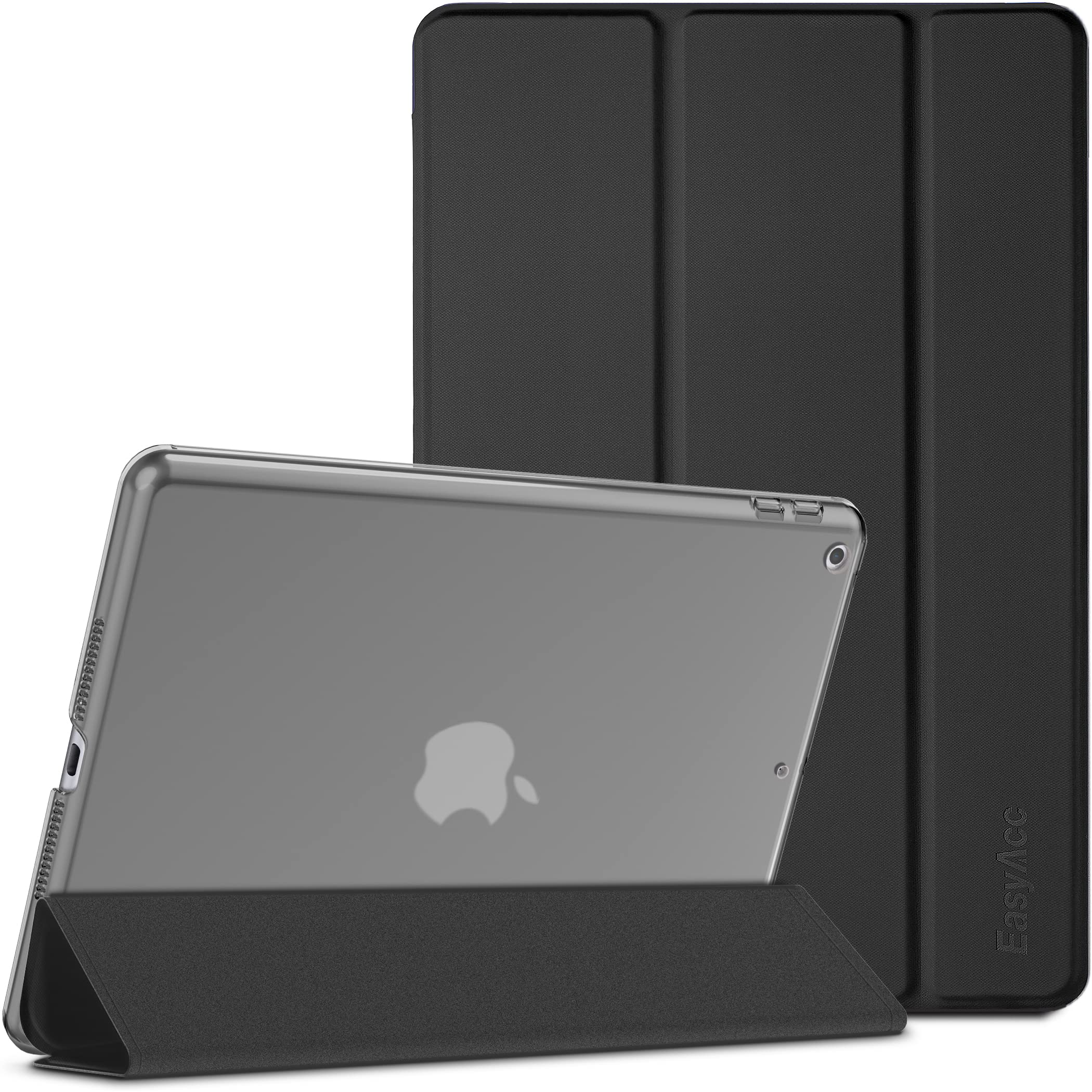 EasyAcc Case Compatible with iPad 9th / 8th / 7th Generation (iPad 10.2 inch 2021/2020/2019), Slim Translucent Cover for iPad 7 8 9 Auto Wake/Sleep, Black — image 1