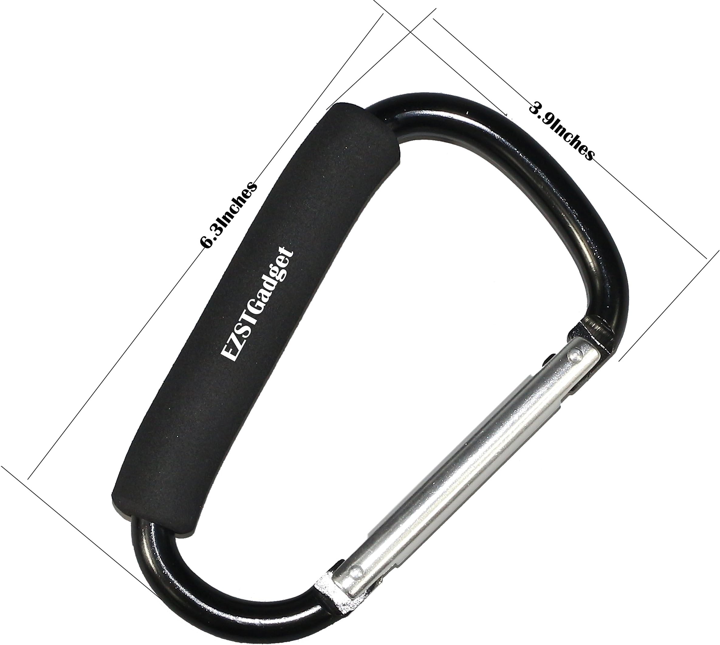 EZSTGadget 1PCS X-Large Stroller Hook Grocery Bag Holder Carry Handle for Mommy Carrier for Hanging Diaper Shopping Bags & Purses as baby Gadgets Clip Fits Baby Stroller Joggers and Wheelchairs