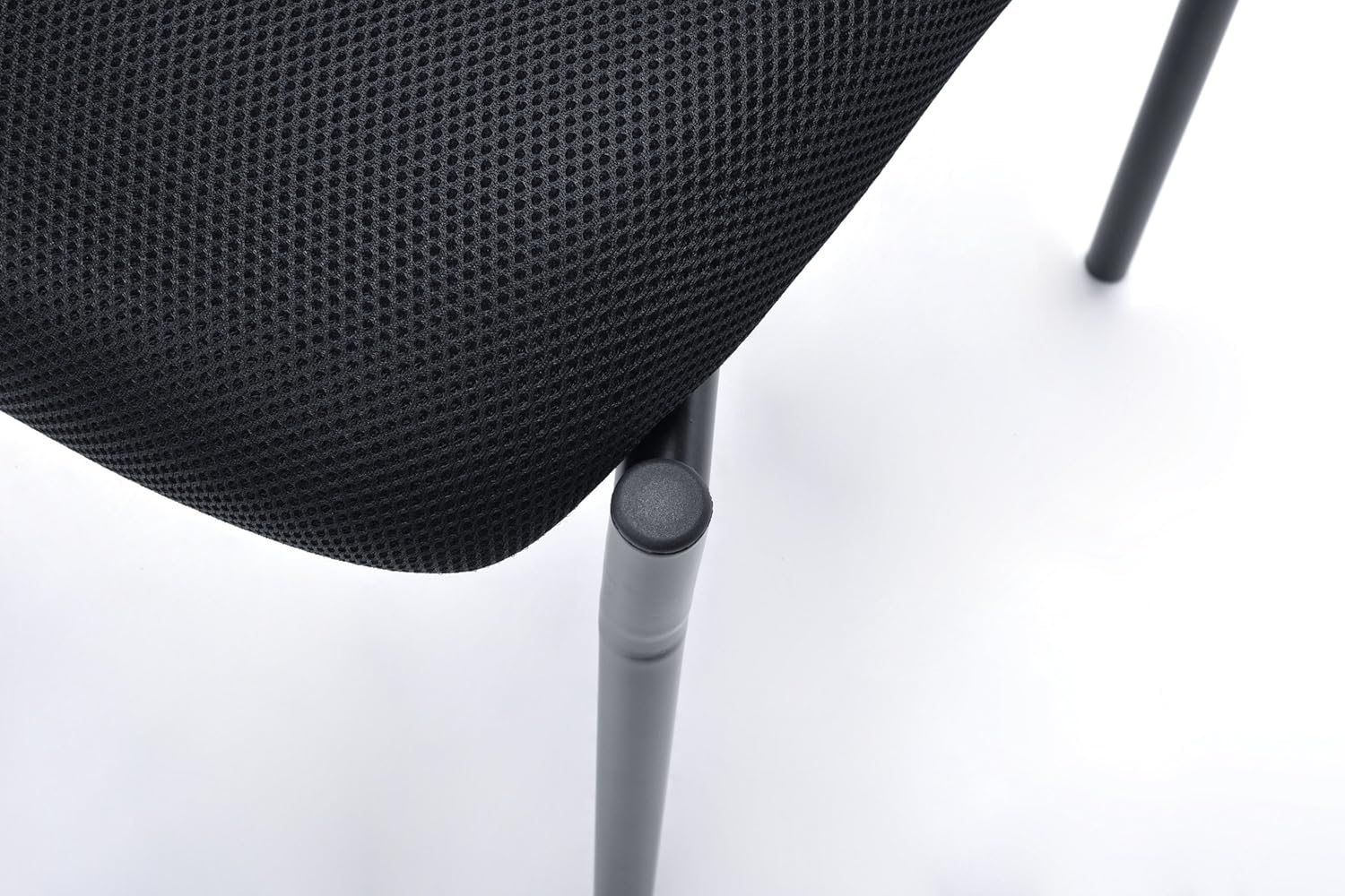 OFM ESS Collection Mesh Back Upholstered Armless Side Chair, in Black (ESS-8000): Furniture & Decor