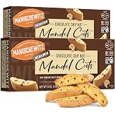 Manischewitz Chocolate Chip Nut Mandel Cuts 6oz (2 Pack), Dairy Free, Gluten Free &amp; Grain Free Biscotti, Kosher for Passover