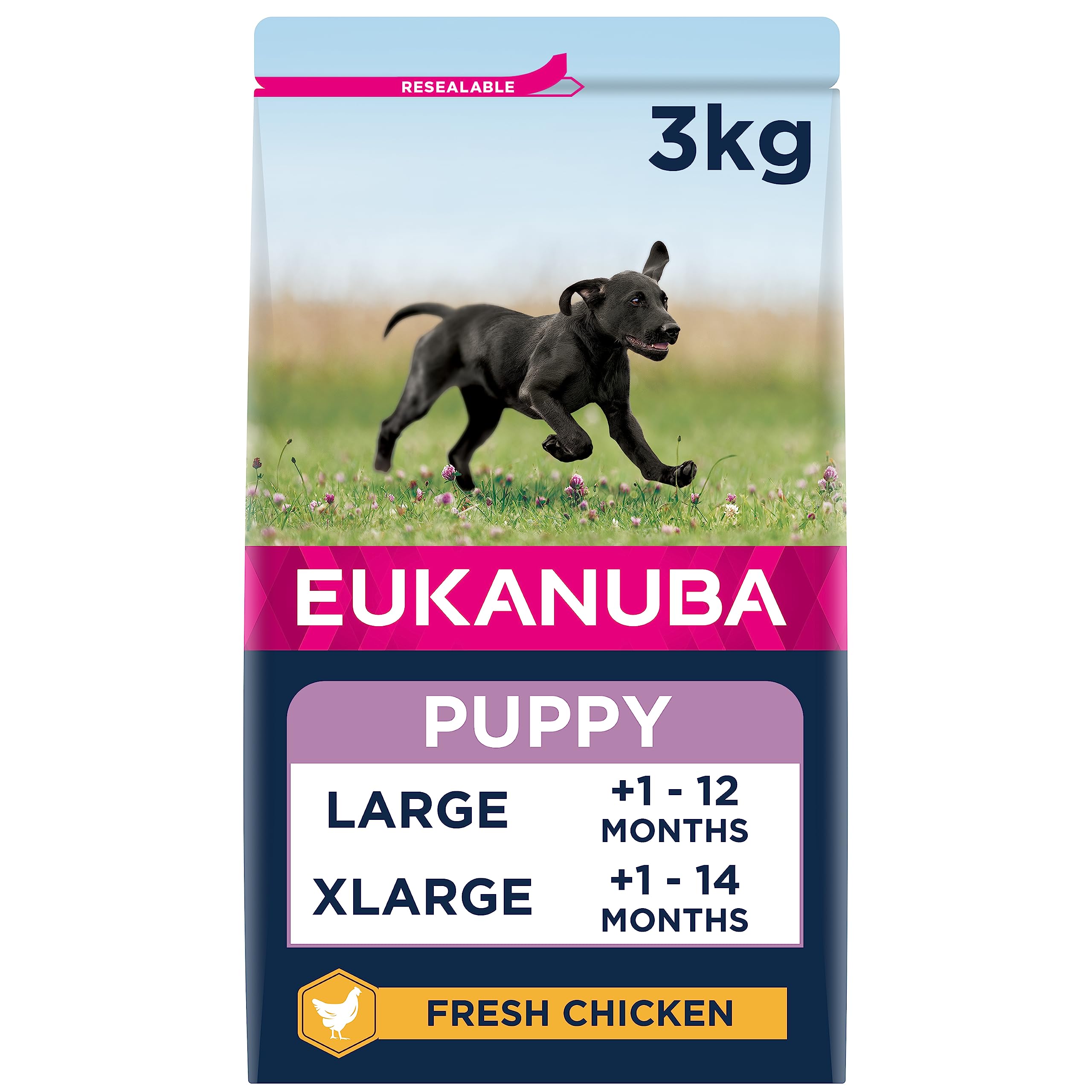 Eukanuba Complete Dry Dog Food for Puppy Large and Giant Breeds with Fresh Chicken 3 kg