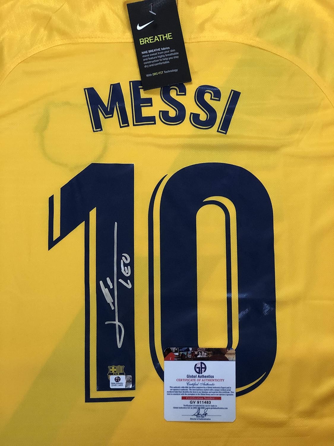 Lionel Messi Autographed Fc Barcelona Soccer Jersey At Amazon S Sports Collectibles Store