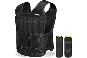 BeatBoost Weighted Vest Men 20lb/30lb/40lb/50lb/60lb Adjustable Weight Vest with Steel Plates Weights for Walking Strength Tr