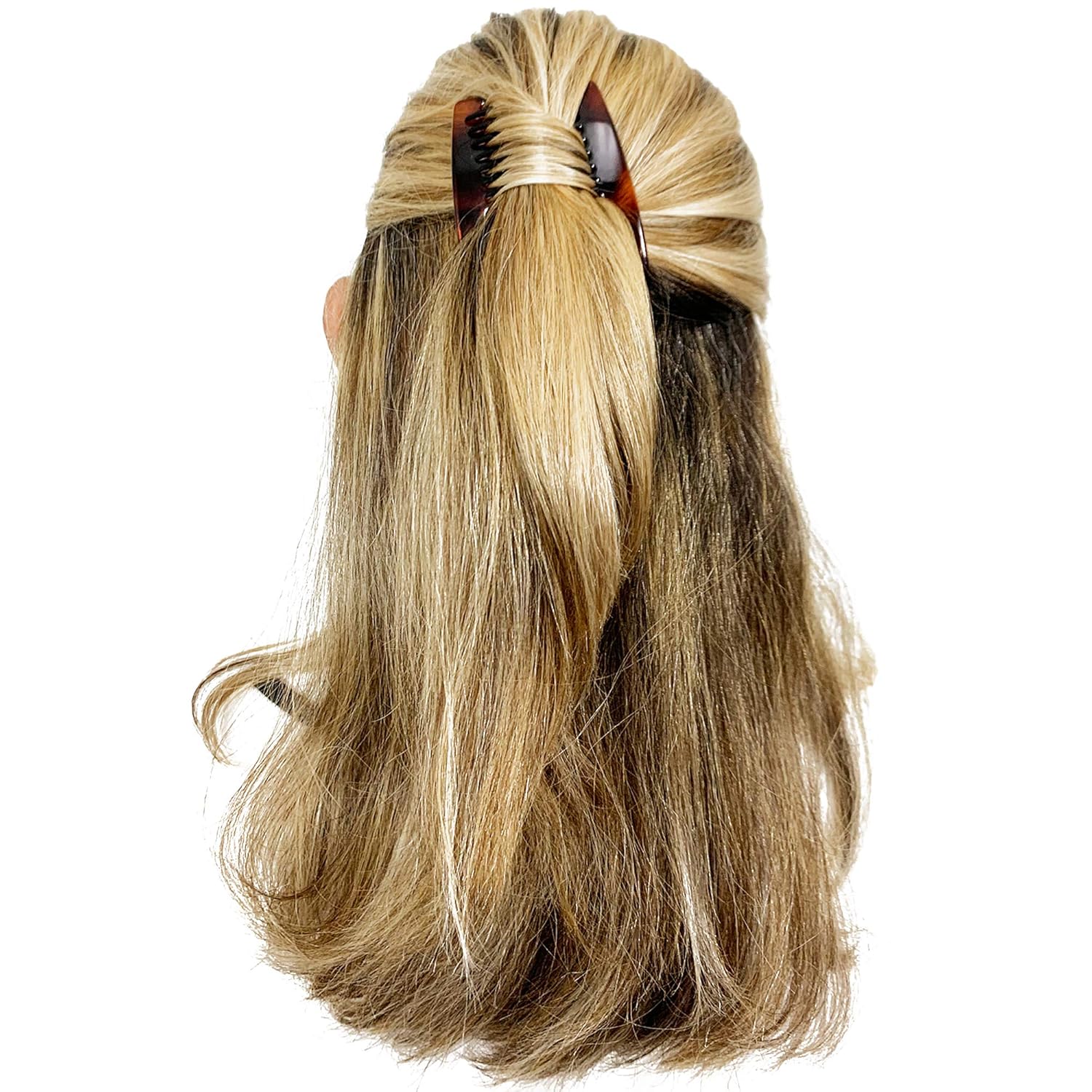 Camila Paris CP50/2 3 inch French Hair Side Combs Small Set of 2 Rounded, Flexible Durable Cellulose Hair Combs, Strong Hold Hair Clips for Women, No Slip Styling Girls Hair Accessories Made in France : Beauty