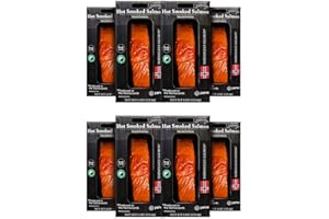 New York's Delicacy Hot Smoked Norwegian Roasted Salmon - 8 x 4 Oz. (2 lb), (All Traditional Natural) - Kosher, Gluten Free, High in Omega 3, All Traditional Natural Flavor, Ready to Eat