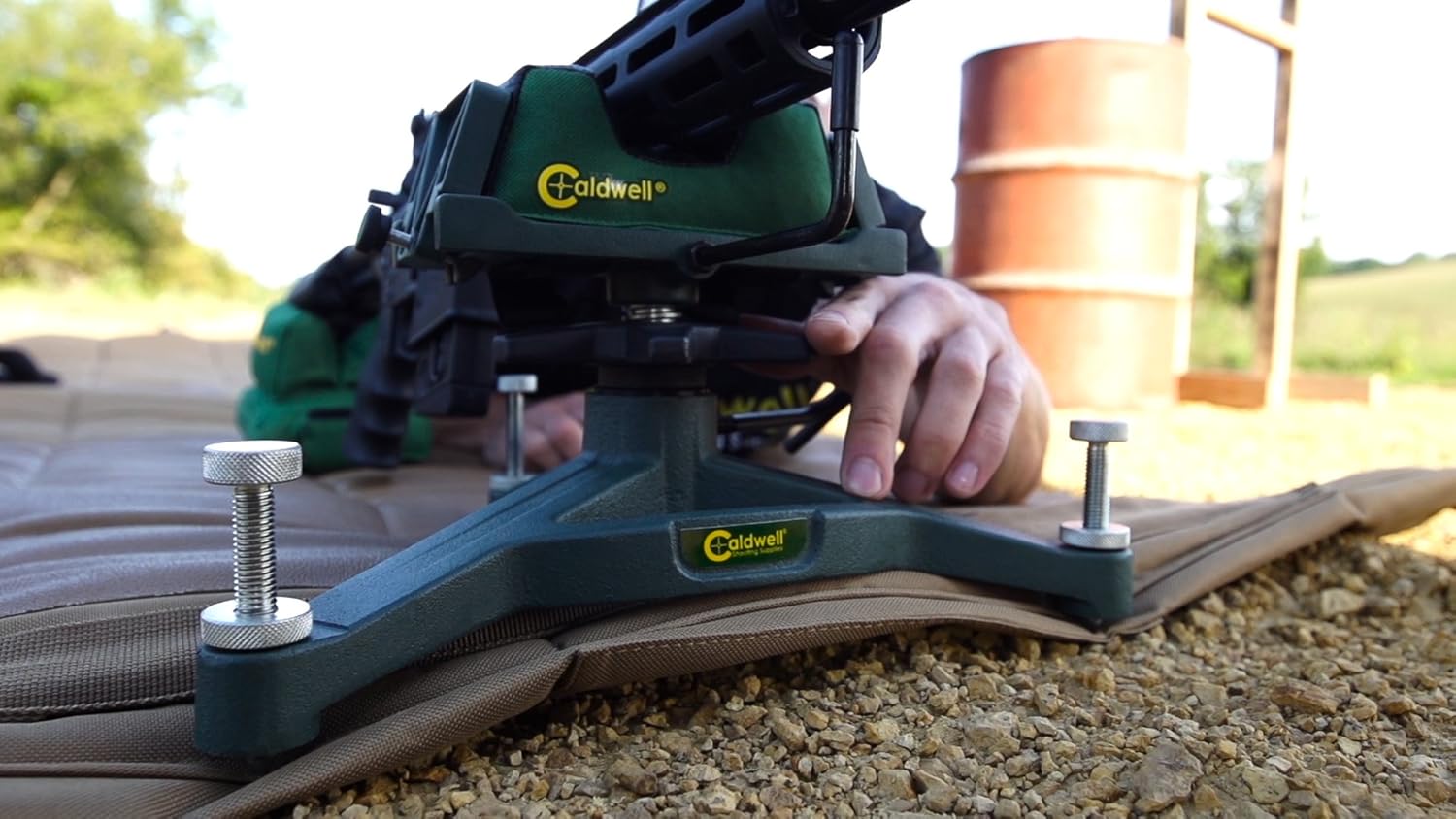Caldwell The Rock Deluxe Front Rest Combo Adjustable Ambidextrous Rifle Shooting Rest for Outdoor Range : Sports & Outdoors