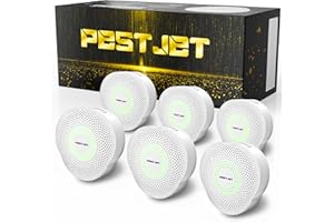 PESTJET Ultrasonic Pest Repeller Plug in - with Nightlight - 6 Pack –Outdoor/Indoor Electronic Pest Repellent - Get Rid of Rat Bat Mouse Squirrel Bug Bee Ant Spider Wasp Cockroach Fly Mosquito Rodent Roach