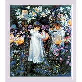 RIOLIS 2053 Carnation, Lily, Lily, Rose After J. S. Sargent's Painting | 14 ct white Zweigart Aida, intermediate level, chart &amp; needle included, embroidery gift kit