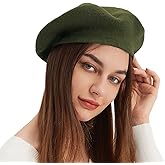 Wool Beret Hat French Beret Cap Winter Artist Painter Hat Solid Color for Women