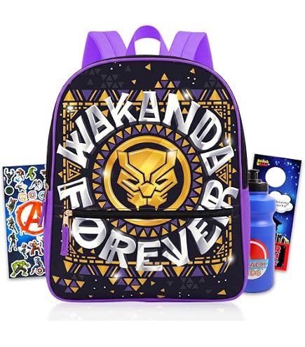 Amazon.com: Marvel Black Panther: Get This Man A Shield Backpack,Black,One Size : Electronics