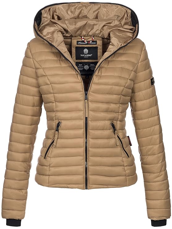 Navahoo Damen Übergangs Stepp Jacke mit Kapuze B348