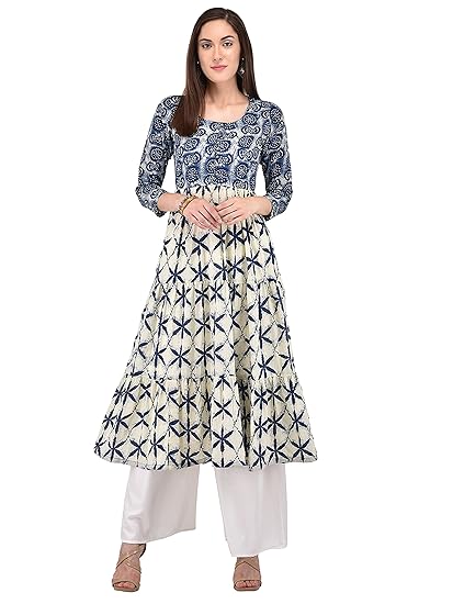 white anarkali amazon