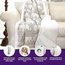 Lush Decor Elephant Parade Throw Fuzzy Reversible