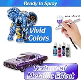 FansArriche Airbrush Paint Set 44 Colors 6 Thinners Water-Based Neon Opaque view 4