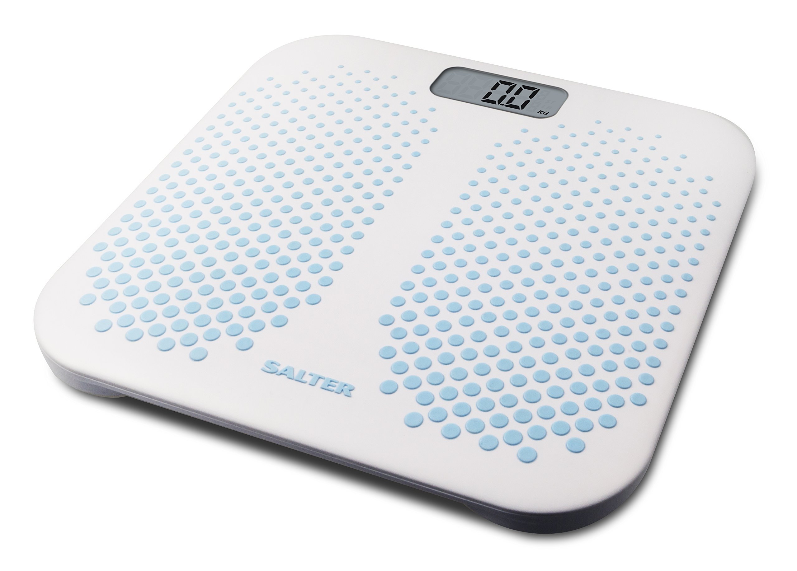 Salter Anti Slip Digital Bathroom Scales Large Textured Rubber Platform High Capacity Weighing Scale With Carpet Feet Step On For Instant Weight Reading Batteries Included 15 Year Guarantee Buy Online In Dominica At