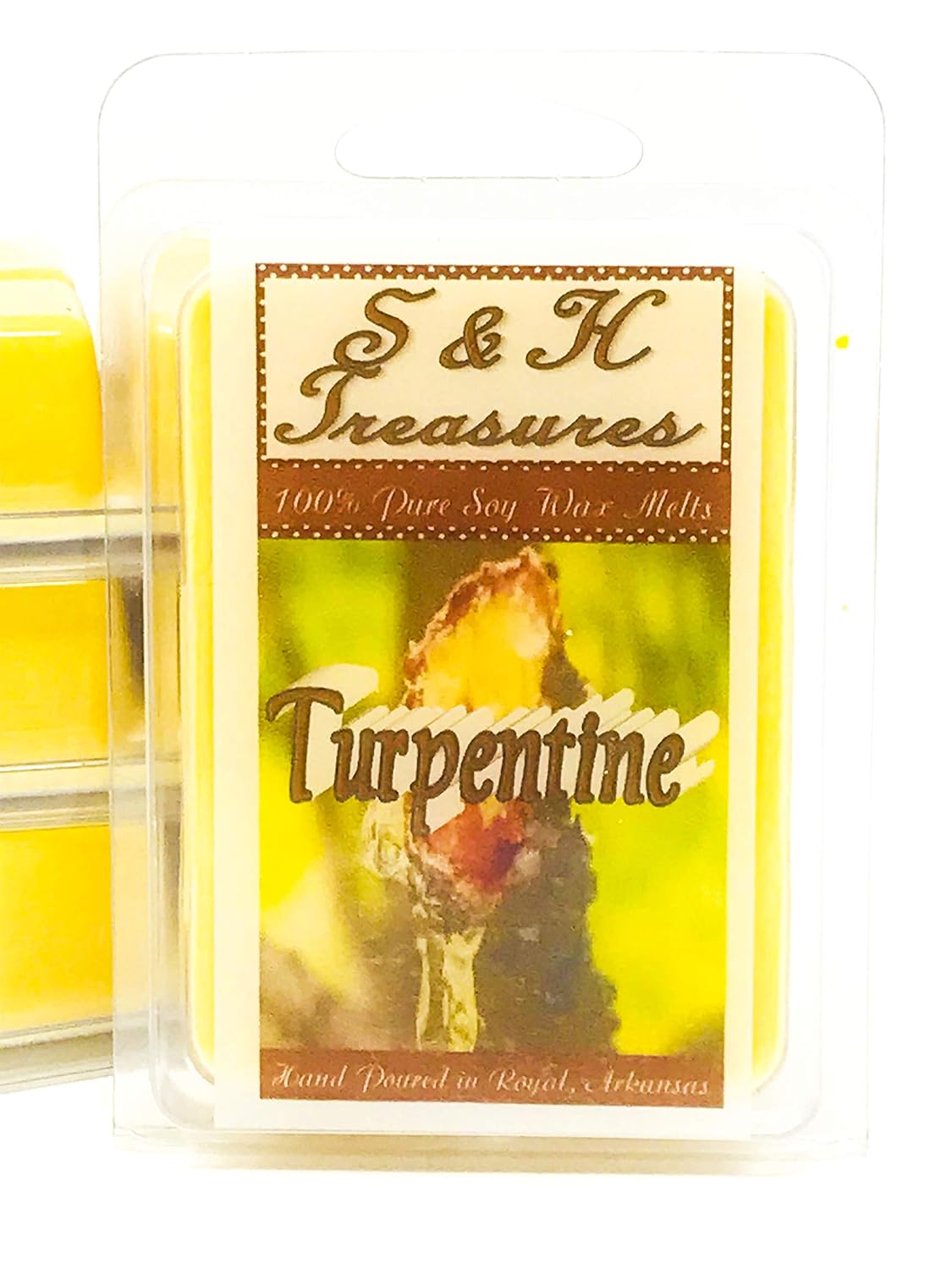 Turpentine Pure Soy Wax Melts 6 cube pack Handmade