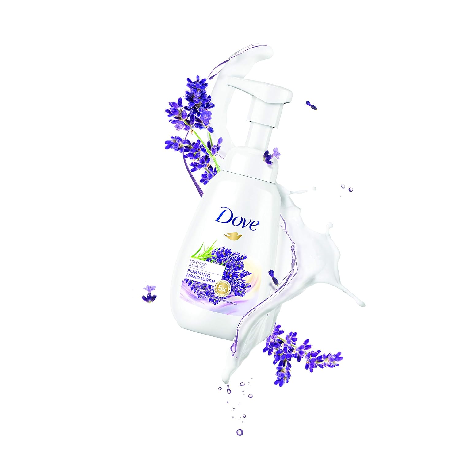 Dove Foaming Hand Wash Lavender & Yogurt Effectively Washes Away Bacteria While Nourishing Your Skin 6.8 oz, Pack of 4 : Beauty