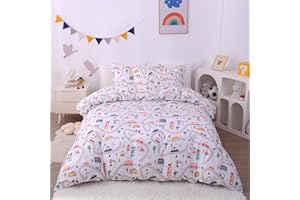 JSD Cars Kids Duvet Cover Set Twin Size, 2 Piece Boys Microfiber Duvet Cover with Pillow Sham Zipper Closure