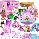 Mscawow Unicorn Terrarium Kit for Kids, DIY Light-Up Decorations Arts & Craft Kit - 4 5 6 7 8-12 Year Old Girl Birthday Gift Toys