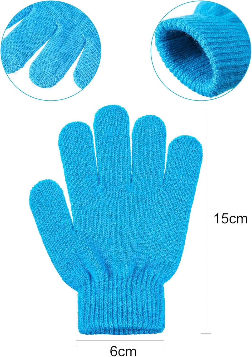 Sumind 18 Pairs Magic Winter Gloves Warm Knitted Gloves for Toddler Children Winter Gloves for 6 to 12 Kids (Multicolor): Clothing