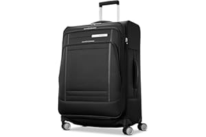 Samsonite UpLIFT Lightweight Medium Checked Softside Luggage with Spinner Wheels - Expandable - Airline-Approved, Polyester Soft Suitcase for Ultra Light Travel - Black