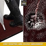 Homatz Door Mat Indoor Outdoor Heavy Duty Non Slip Rubber Back 50x80 cm Red view 4
