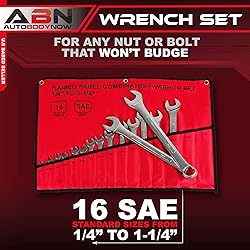 ABN 16-Piece Raised Panel Combination Wrench Set
