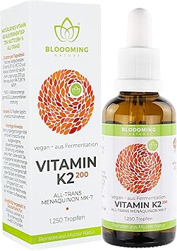 Vitamin K2 Mk 7 Tropfen Menachinon Hochdosiert 100 Vegan Hohe Bioverfugbarkeit Hergestellt In Deutschland Ohne Kunstliche Zusatze 50 Ml 1 250 Tropfen Im 4 Monats Vorrat Amazon De Drogerie Korperpflege