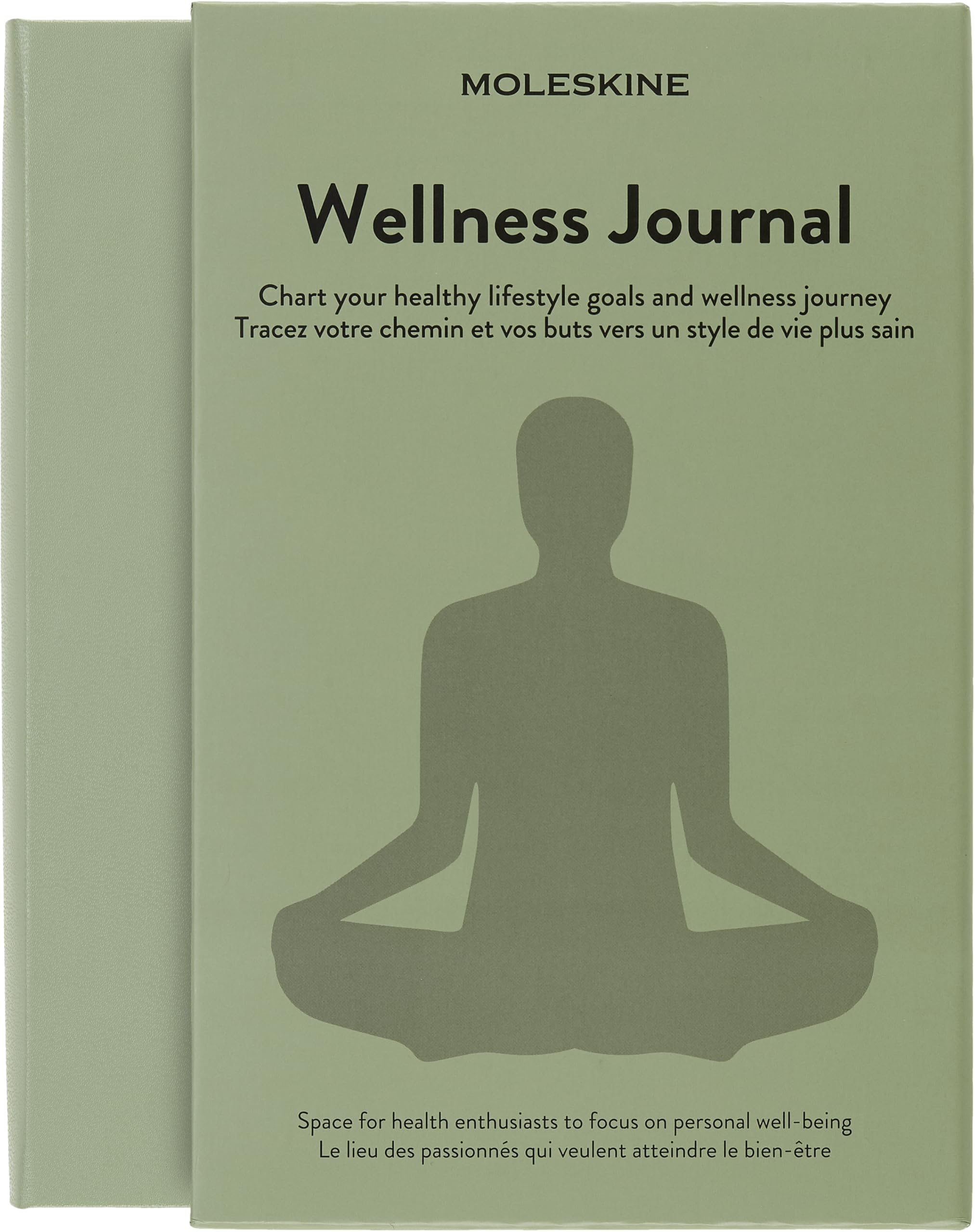 Moleskine - Wellness Journal, Theme Notebook - Hardcover Notebook to Track Your Health and Fitness Goals - Large Size 13 x 21 cm - 400 Pages