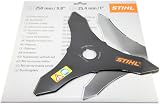 Stihl 41127134100 250 mm 3 Blade Knife Triple Steel Bristle Scrub Thorns view 3