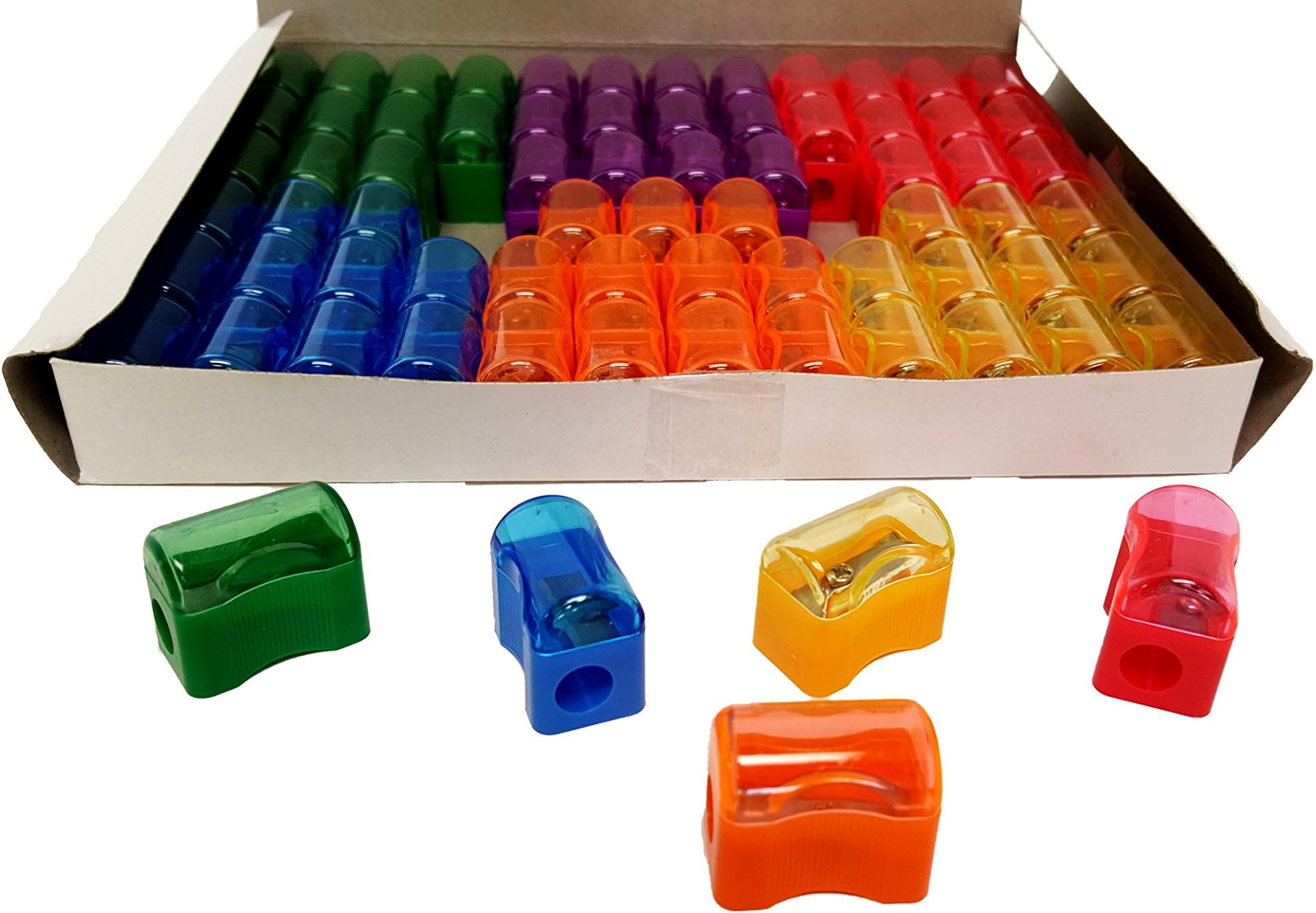 Bulk Neon Pencil Sharpeners (72 Pack)