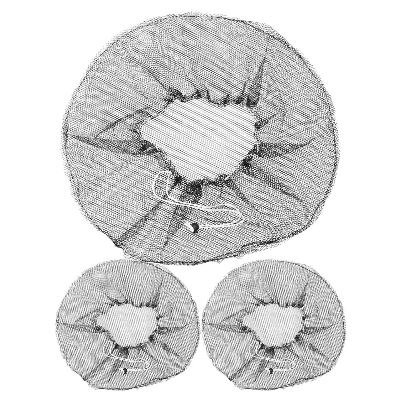 Tomaibaby 3Pcs Fan Guard Dust Cover Summer Washable Children Finger Safety Mesh Microfiber Round Fan Filters Fan Protection Round Anti- Dust Cover (Black)