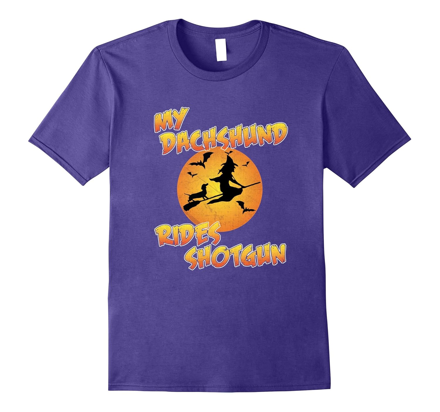 Dog Halloween Shirts - My Dachshund Rides Shotgun-ANZ