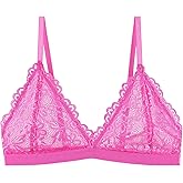 Maiclaice Women Lace Bralettes Plunge No Underwire No Padding Bra