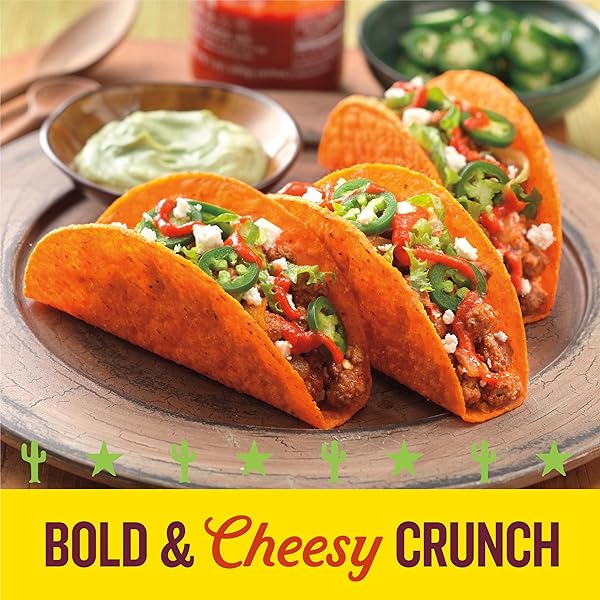 OLD EL PASO STAND ‘N STUFF BOLD NACHO CHEESE FLAVORED TACO SHELLS, GLUTEN FREE, 10 CT, 5.4 OZ