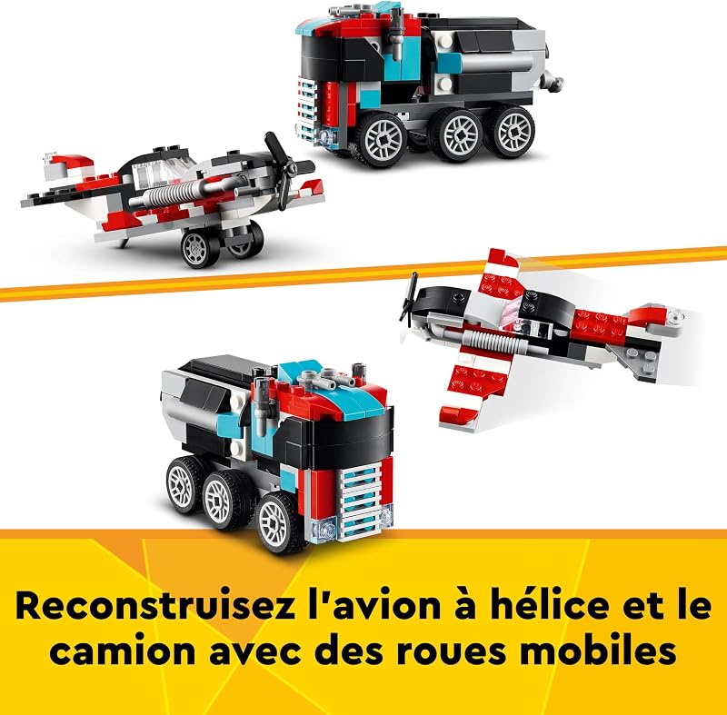 Creator 3-en-1 Le camion remorque avec hélicoptère 31146 — photo 4 sur 8