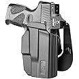 OWB Thumb Release Holster: Glock 19 19X 23 32 44 45/ Glock 17 22 31/ S&W M&P 9(40) M2.0 / SD9 VE SD40 VE/ 1911 5 inch/Taurus G2C G3C, Compatible with Red Dot/Optics, Right Handed, Left Handed