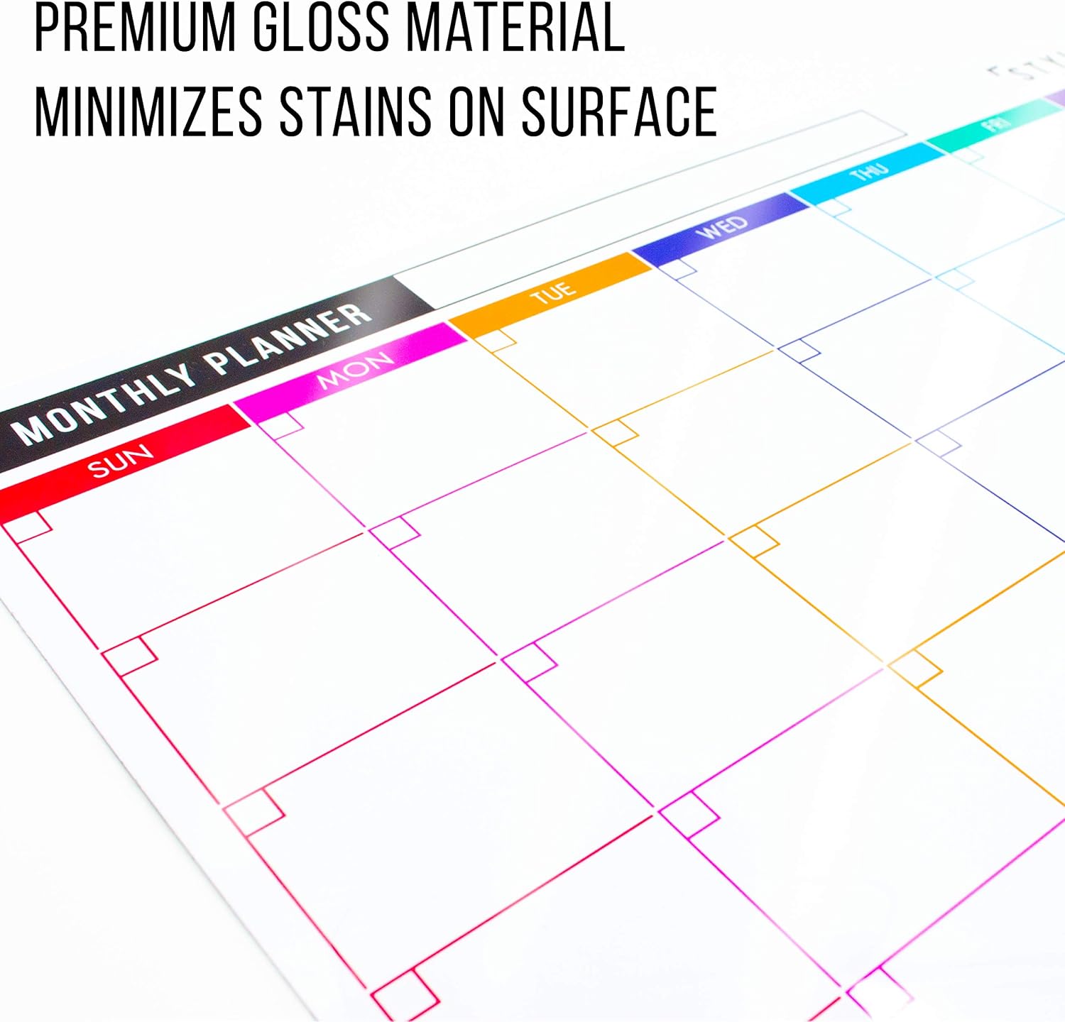 STYLIO Dry Erase Calendar Whiteboard. Set of 3 Magnetic Calendars for Refrigerator: Monthly, Weekly Organizer & Daily Notepad. Wall & Fridge Family Calendar. 4 Fine Point Markers & Eraser Included : Office Products