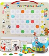 PUTSKA Potty Training Reward Chart with 35 Stickers Zoo Animal Theme
