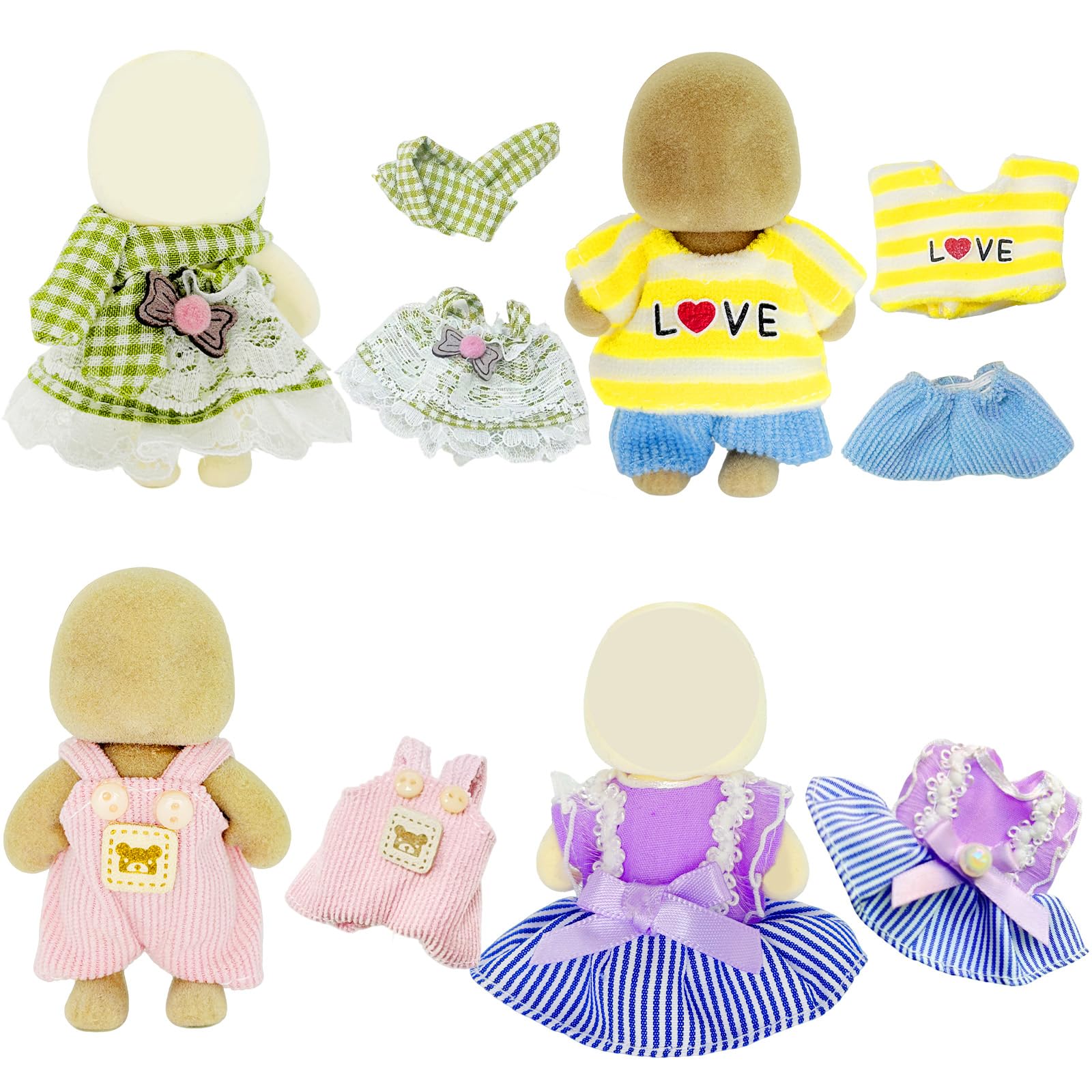 4 Pcs 2.7-3 Inch Forest Princess Costumes ，Doll Dress Set Perfect For Styling, Collecting, or Gifting.7-9 cm doll clothes — image 1