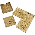 Totally Bamboo Michigan State Puzzle 4 Piece Bamboo Coaster Set with Case