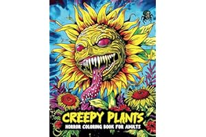 Creepy Plants: Horror Coloring Book for Adults Features Creepy, Scary Plants & Flowers Illustrations - A Gift for Relaxation 