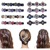 8 Pcs Hair Clips for Women Sparkling Crystal Stone Braided Hair Clips for Thick Thin Hair Styling Sectioning Hair Accessories Hairpin Duckbill Clip, With for Women And Girls