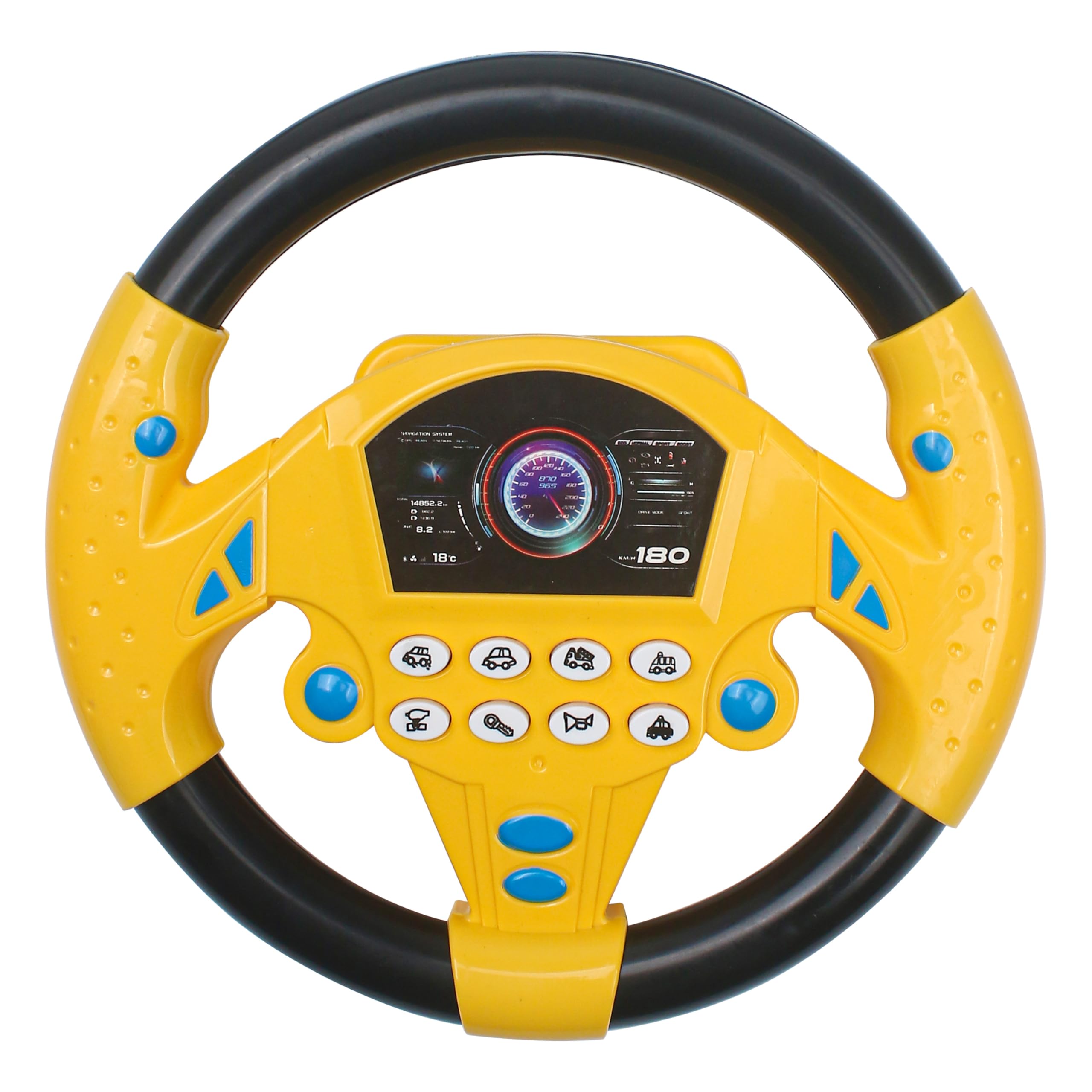 Photo 1 of Steering Wheel Simulated Toy for Kids Babies 3+ Years Old, Small Electronic Simulated Driving Driver Racing Toy with Sound (Yellow)
