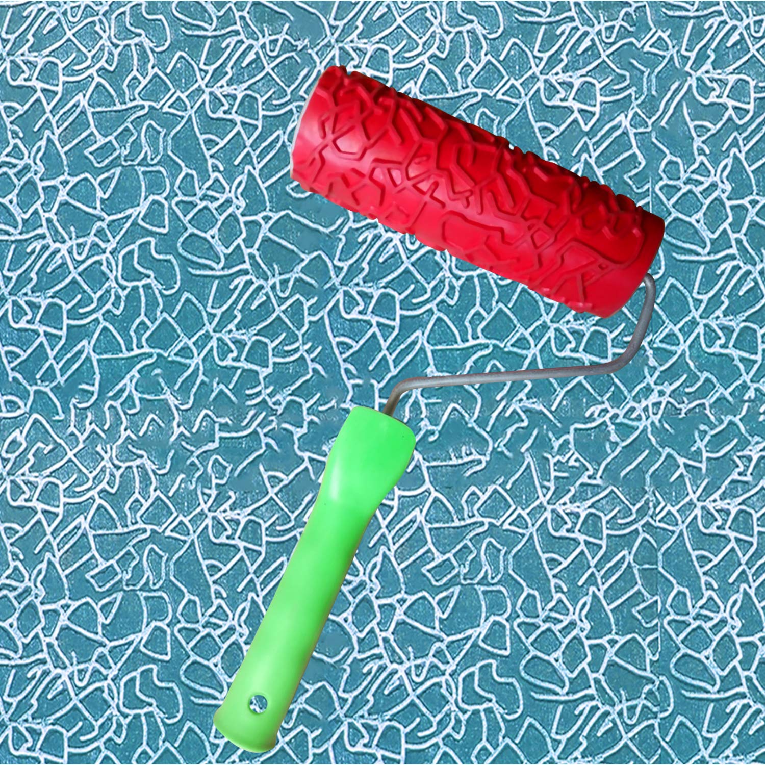 DECORNOW Imported Rubber Paint Roller with Handle for Wall Decor (7